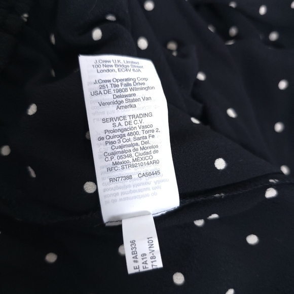 Madewell Ruffle-Front Wrap Jumpsuit in Grid Dot Black White Polka Dot AB336 - Picture 9 of 10